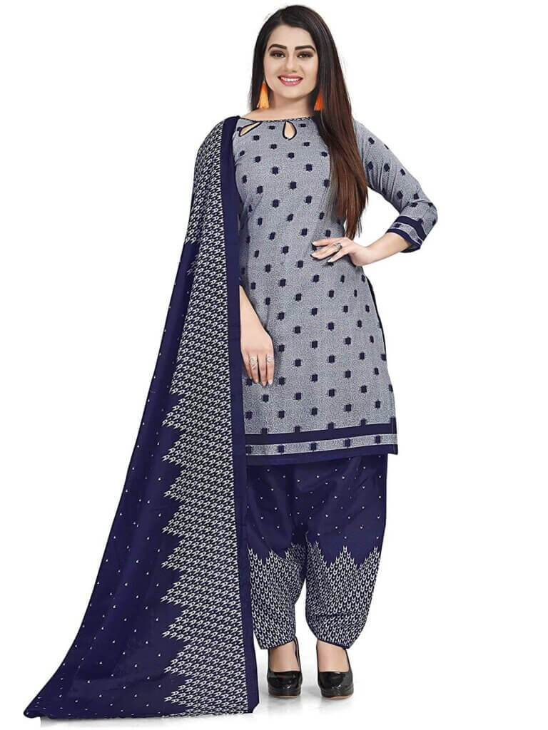 Printed Salwar Suit - 
Surati Fabric