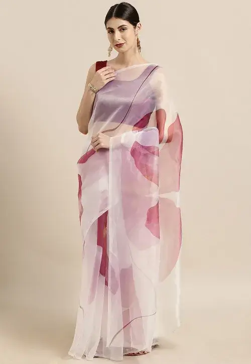 Printed Organza Saree from Banglore