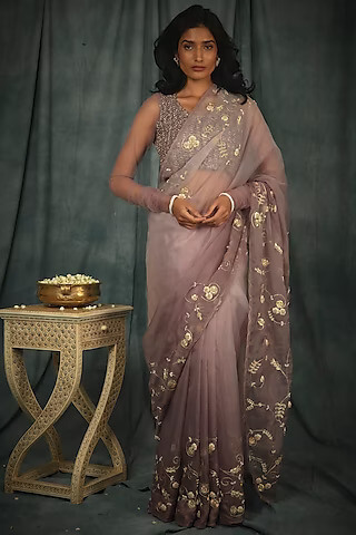 Glass Organza Saree Bangalore