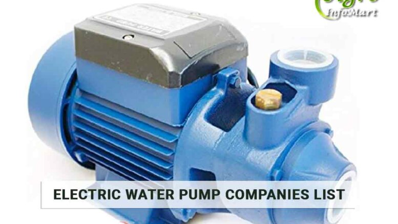 electric water pump manufacturers Companies In India