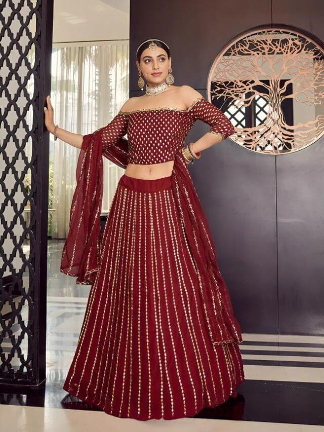 Georgette Lehenga