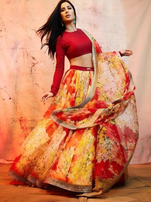 Katrina Kaif in Printed Lehenga